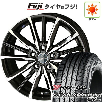 【新品国産車用5穴114.3】 夏タイヤ ホイール4本セット 225/55R18 102 V XL ヨコハマ ジオランダー CV G058 共豊 スマック ヴァルキリー 7J 18インチ(送料無料)