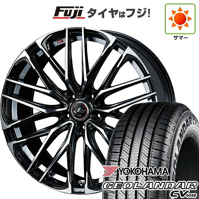 【新品国産車用5穴114.3】 夏タイヤ ホイール4本セット 215/60R17 ヨコハマ ジオランダー CV G058 WEDS ウェッズ レオニス SK 7J 17インチ(送料無料)