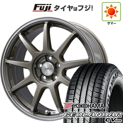 【新品国産車用5穴114.3】 夏タイヤ ホイール4本セット 235/55R18 ヨコハマ ジオランダー CV G058 レアマイスター LMスポーツ LM-QR ブロンズ/ラインポリッシュ 7.5J 18インチ(送料無料)