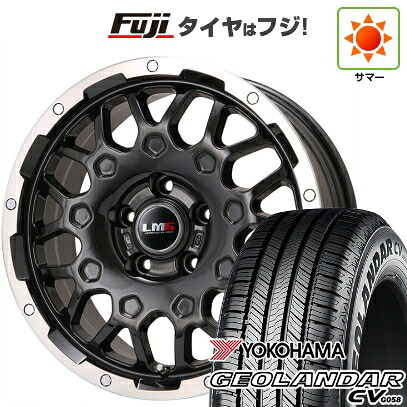 【新品国産車用5穴114.3】 夏タイヤ ホイール4本セット 225/65R17 ヨコハマ ジオランダー CV G058 レアマイスター LMG MS-9W ブラック/ブラッククリアリム 6.5J 17インチ(送料無料)