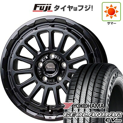 【新品国産車用5穴114.3】 夏タイヤ ホイール4本セット 225/60R17 99 V ヨコハマ ジオランダー CV G058 ホットスタッフ バークレイハードロック リザード 7J 17インチ(送料無料)