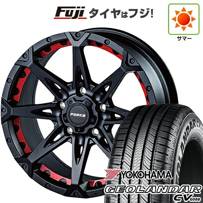 【新品国産車用5穴114.3】 夏タイヤ ホイール4本セット 225/65R17 ヨコハマ ジオランダー CV G058 フォース デナリ 7.5J 17インチ(送料無料)