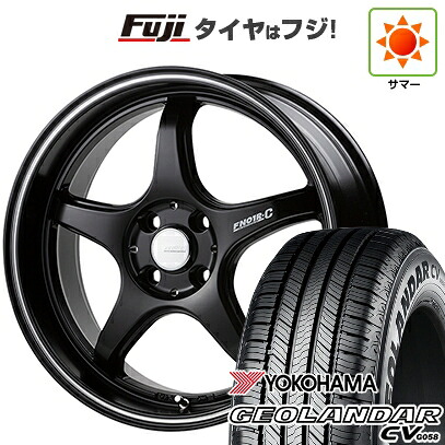 【新品国産車用5穴114.3】 夏タイヤ ホイール4本セット 215/60R17 ヨコハマ ジオランダー CV G058 ゴジゲン PROレーサー FN01R-C STV 7J 17インチ(送料無料)