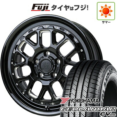 【新品国産車用5穴114.3】 夏タイヤ ホイール4本セット 225/60R17 99 V ヨコハマ ジオランダー CV G058 ホットスタッフ バークレイハードロック ヒューロン 7J 17インチ(送料無料)