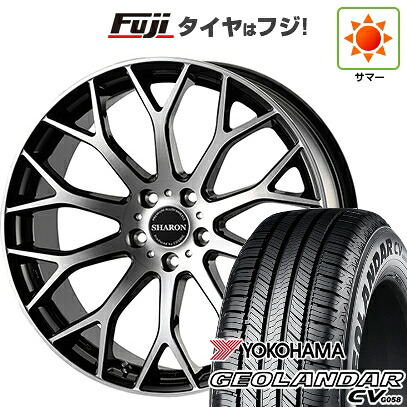 【新品国産車用5穴114.3】 夏タイヤ ホイール4本セット 225/55R18 102 V XL ヨコハマ ジオランダー CV G058 コスミック ヴェネルディ シャロン 8J 18インチ(送料無料)