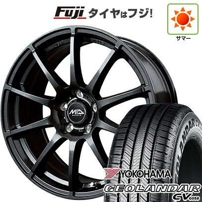 【新品国産車用5穴114.3】 夏タイヤ ホイール4本セット 225/65R17 ヨコハマ ジオランダー CV G058 MID WHEELS スタッグ ストロングガンメタ 7J 17インチ(送料無料)