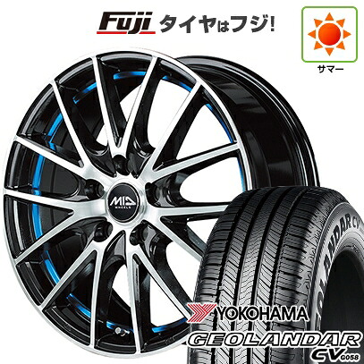 【新品国産車用5穴114.3】 夏タイヤ ホイール4本セット 215/60R17 ヨコハマ ジオランダー CV G058 MID WHEELS RX27 7J 17インチ(送料無料) 90,530円