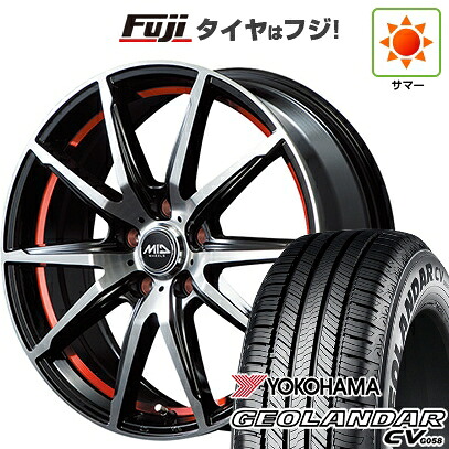 【新品国産車用5穴114.3】 夏タイヤ ホイール4本セット 235/55R18 ヨコハマ ジオランダー CV G058 MID WHEELS RX-02 7J 18インチ(送料無料)