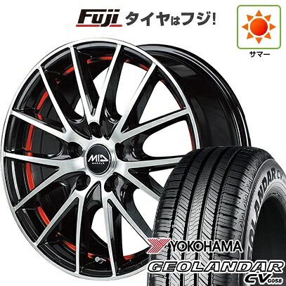 【新品国産車用5穴114.3】 夏タイヤ ホイール4本セット 235/55R18 ヨコハマ ジオランダー CV G058 MID WHEELS RX27 7J 18インチ(送料無料)