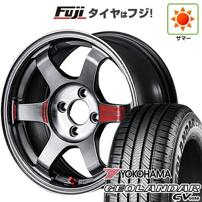 【新品国産車用5穴100】 夏タイヤ ホイール4本セット 225/60R17 99 V ヨコハマ ジオランダー CV G058 RAYS レイズ ボルクレーシング TE37 サーガ SL 7.5J 17インチ(送料無料)