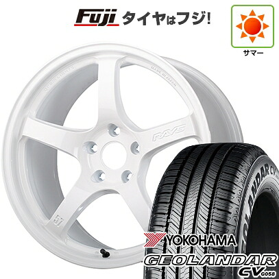 【新品国産車用5穴114.3】 夏タイヤ ホイール4本セット 215/60R17 ヨコハマ ジオランダー CV G058 RAYS レイズ グラムライツ 57CR LIMITED (OXZ) 7J 17インチ(送料無料)|フジコーポレーション