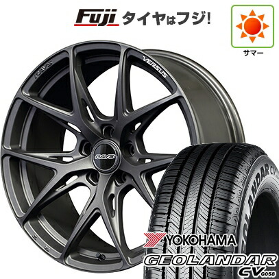 【新品国産車用5穴114.3】 夏タイヤ ホイール4本セット 225/55R18 102 V XL ヨコハマ ジオランダー CV G058 RAYS レイズ ベルサス VV21S 8J 18インチ(送料無料)