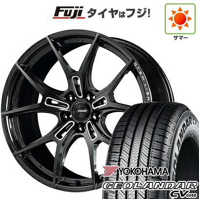 【新品国産車用5穴100】 夏タイヤ ホイール4本セット 225/55R18 102 V XL ヨコハマ ジオランダー CV G058 RAYS レイズ グラムライツ 57FXZ 8J 18インチ(送料無料)|フジコーポレーション