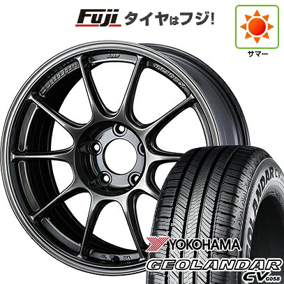【新品国産車用5穴114.3】 夏タイヤ ホイール4本セット 225/65R17 ヨコハマ ジオランダー CV G058 WEDS ウェッズスポーツ TC-105X 7.5J 17インチ(送料無料)