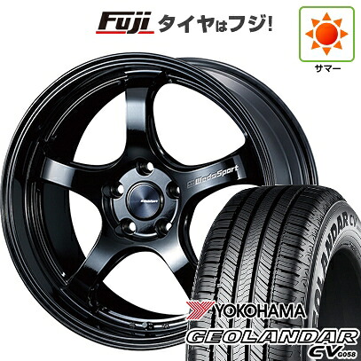 【新品国産車用5穴114.3】 夏タイヤ ホイール4本セット 235/55R18 ヨコハマ ジオランダー CV G058 WEDS ウェッズスポーツ RN-05M 7.5J 18インチ(送料無料)|フジコーポレーション