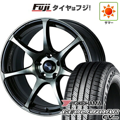 【新品国産車用5穴114.3】 夏タイヤ ホイール4本セット 215/60R17 ヨコハマ ジオランダー CV G058 WEDS ウェッズスポーツ SA-75R 7J 17インチ(送料無料)｜フジコーポレーション