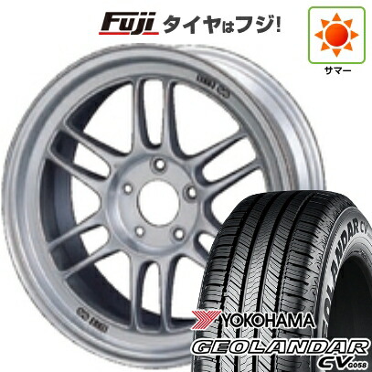 【新品国産車用5穴114.3】 夏タイヤ ホイール4本セット 235/55R18 ヨコハマ ジオランダー CV G058 ENKEI エンケイ Racing RP-F1 7.5J 18インチ(送料無料)