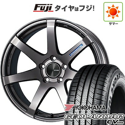【新品国産車用5穴114.3】 夏タイヤ ホイール4本セット 235/55R18 ヨコハマ ジオランダー CV G058 ENKEI エンケイ PerformanceLine PF07 7.5J 18インチ(送料無料)