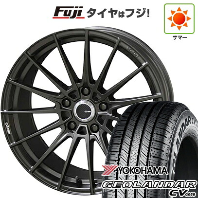 【新品国産車用5穴100】 夏タイヤ ホイール4本セット 225/55R18 102 V XL ヨコハマ ジオランダー CV G058 ENKEI エンケイ TUNING FC01 7J 18インチ(送料無料)｜フジコーポレーション