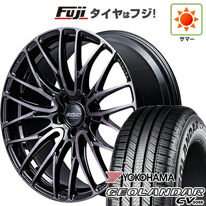 【新品国産車用5穴114.3】 夏タイヤ ホイール4本セット 235/55R19 ヨコハマ ジオランダー CV G058 RAYS レイズ ホムラ 2X10BD BLACK CLEAR EDITION 8J 19インチ(送料無料)