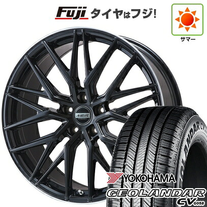 【新品国産車用5穴114.3】 夏タイヤ ホイール4本セット 225/55R18 102 V XL ヨコハマ ジオランダー CV G058 プレミックス MER XMESH グロスブラック/リムポリッシュ 7J 18インチ(送料無料)｜フジコーポレーション