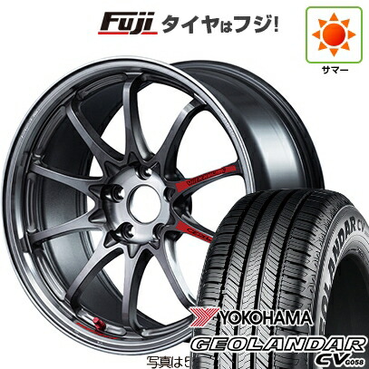 【新品国産車用5穴100】 夏タイヤ ホイール4本セット 225/60R17 99 V ヨコハマ ジオランダー CV G058 RAYS レイズ ボルクレーシング CE28N-plus SL 7.5J 17インチ(送料無料)