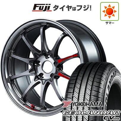 【新品国産車用5穴100】 夏タイヤ ホイール4本セット 225/55R18 102 V XL ヨコハマ ジオランダー CV G058 RAYS レイズ ボルクレーシング CE28N-plus SL 7.5J 18インチ(送料無料)