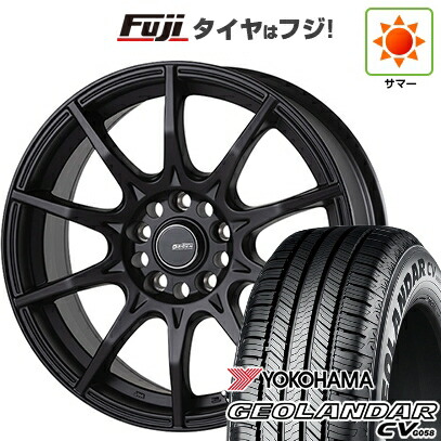 【新品国産車用5穴114.3】 夏タイヤ ホイール4本セット 215/60R17 ヨコハマ ジオランダー CV G058 ゴジゲン ブラックマン G I 7J 17インチ(送料無料)｜フジコーポレーション