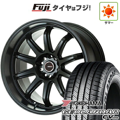 【新品国産車用5穴114.3】 夏タイヤ ホイール4本セット 235/60R18 ヨコハマ ジオランダー CV G058 ゴジゲン ファイヤーボールダブルアール 7.5J 18インチ(送料無料)
