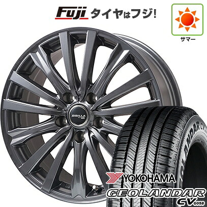 【新品国産車用5穴114.3】 夏タイヤ ホイール4本セット 215/60R17 ヨコハマ ジオランダー CV G058 トピー シビラ NEXT W-5 ディープグレー【限定】 7J 17インチ(送料無料)