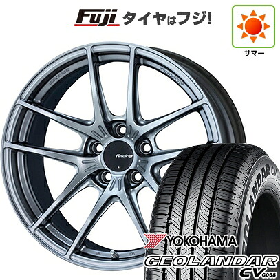 【新品国産車用5穴114.3】 夏タイヤ ホイール4本セット 235/55R18 ヨコハマ ジオランダー CV G058 ENKEI エンケイ Racing NVR5 8J 18インチ(送料無料)