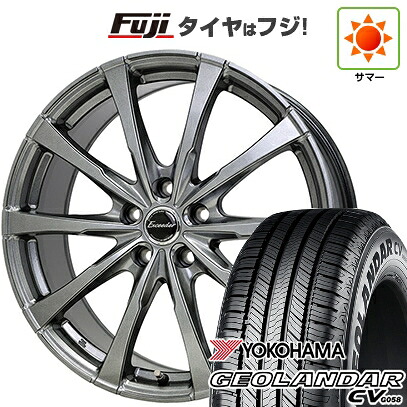 【新品国産車用5穴114.3】 夏タイヤ ホイール4本セット 225/65R17 ヨコハマ ジオランダー CV G058 ホットスタッフ エクシーダー E08 7J 17インチ(送料無料)|フジコーポレーション