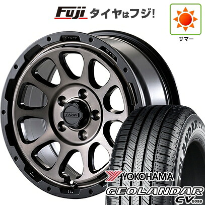 【新品国産車用5穴114.3】 夏タイヤ ホイール4本セット 225/65R17 ヨコハマ ジオランダー CV G058 モーターファーム ファームD10 7J 17インチ(送料無料)