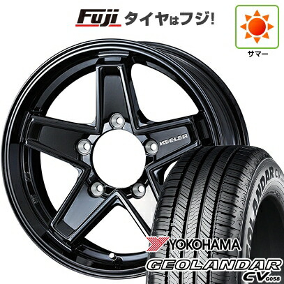 【新品】ジムニーシエラ/ジムニーノマド 夏タイヤ ホイール4本セット 195/80R15 ヨコハマ ジオランダー CV G058 WEDS ウェッズアドベンチャー キーラータクティクス グロスブラック 6J 15インチ(送料無料)