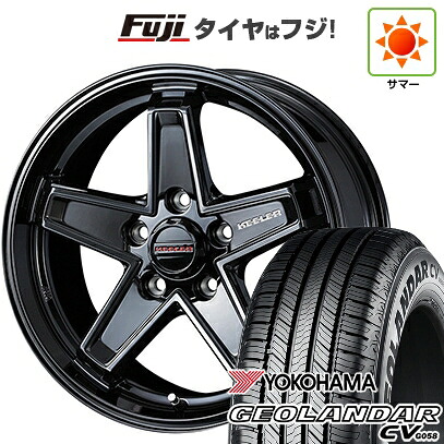 【新品国産車用5穴114.3】 夏タイヤ ホイール4本セット 225/65R17 ヨコハマ ジオランダー CV G058 WEDS ウェッズアドベンチャー キーラータクティクス グロスブラック 7J 17インチ(送料無料)｜フジコーポレーション