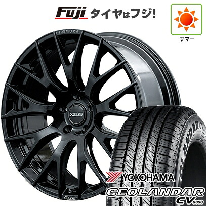 【新品国産車用5穴114.3】 夏タイヤ ホイール4本セット 225/60R18 ヨコハマ ジオランダー CV G058 RAYS レイズ ホムラ 2X9R 7.5J 18インチ(送料無料)｜フジコーポレーション