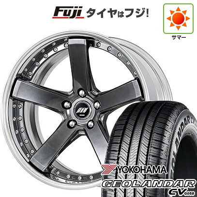 【新品国産車用5穴114.3】 夏タイヤ ホイール4本セット 235/55R19 ヨコハマ ジオランダー CV G058 WORK ワーク バックレーベルジースト BST-2 8J 19インチ(送料無料)