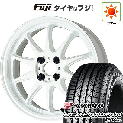 【新品国産車用5穴114.3】 夏タイヤ ホイール4本セット 215/60R17 ヨコハマ ジオランダー CV G058 WORK ワーク エモーション ZR10 7J 17インチ(送料無料)
