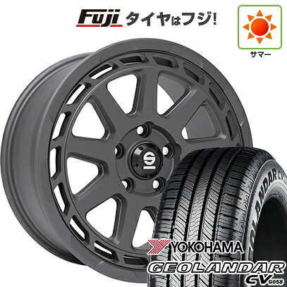 【新品国産車用5穴114.3】 夏タイヤ ホイール4本セット 235/55R18 ヨコハマ ジオランダー CV G058 OZ SPARCO グラベル 8J 18インチ(送料無料)