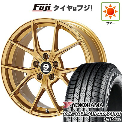 【新品国産車用5穴114.3】 夏タイヤ ホイール4本セット 225/55R18 102 V XL ヨコハマ ジオランダー CV G058 OZ SPARCO ポディオ 8J 18インチ(送料無料)｜フジコーポレーション