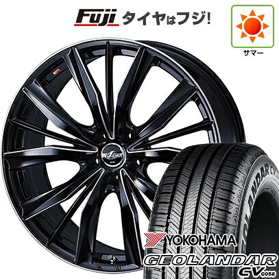 【新品国産車用5穴114.3】 夏タイヤ ホイール4本セット 215/60R17 ヨコハマ ジオランダー CV G058 WEDS ウェッズ レオニス VX2 7J 17インチ(送料無料)