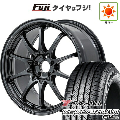 【新品国産車用5穴100】 夏タイヤ ホイール4本セット 225/60R17 99 V ヨコハマ ジオランダー CV G058 RAYS レイズ ボルクレーシング CE28N-plus 7.5J 17インチ(送料無料)