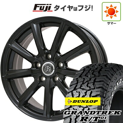 【新品国産車用5穴114.3】 夏タイヤ ホイール4本セット 225/65R17 ダンロップ グラントレック R/T01 RWL/RBL ブランドルライン ボレアノ9 パールブラック 7J 17インチ(送料無料)