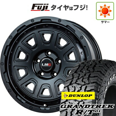 【新品】デリカD5 夏タイヤ ホイール4本セット 235/70R16 ダンロップ グラントレック R/T01 RWL/RBL レアマイスター LMG DS-10 マットブラック 7J 16インチ(送料無料)