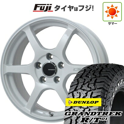 【新品国産車用5穴114.3】 夏タイヤ ホイール4本セット 225/65R17 ダンロップ グラントレック R/T01 RWL/RBL レアマイスター CS-V6(ホワイト) 7J 17インチ(送料無料)