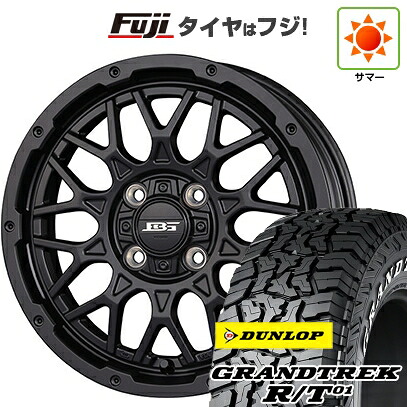 【新品】デリカD5 夏タイヤ ホイール4本セット 225/70R16 ダンロップ グラントレック R/T01 RWL/RBL コーセイ ボトムガルシア シャドウバーツ 7J 16インチ(送料無料)