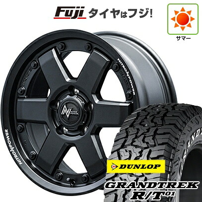 【新品】デリカD5 夏タイヤ ホイール4本セット 215/70R16 ダンロップ グラントレック R/T01 RWL/RBL MID WHEELS NITRO POWER M6 カービン 7J 16インチ(送料無料)