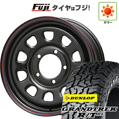 【新品】ジムニーシエラ/ジムニーノマド 夏タイヤ ホイール4本セット 225/70R16 ダンロップ グラントレック R/T01 RWL/RBL MLJ デイトナSS 6J 16インチ(送料無料)