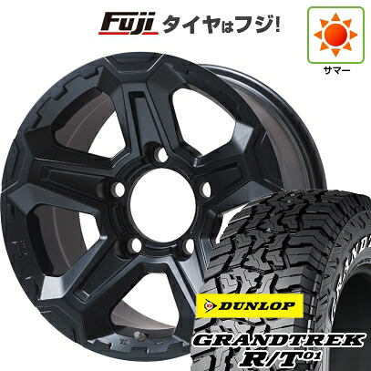 【新品】ランクル70(GDJ76W) 夏タイヤ ホイール4本セット 285/75R16 ダンロップ グラントレック R/T01 RWL/RBL プレミックス エステラ-L70(マットブラック) 8J 16インチ(送料無料)