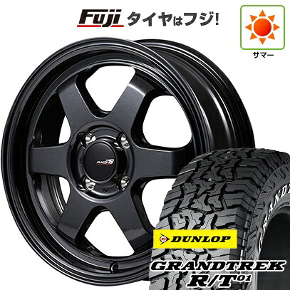 【新品国産車用5穴114.3】 夏タイヤ ホイール4本セット 225/65R17 ダンロップ グラントレック R/T01 RWL/RBL MID WHEELS MID RACING R06 7.5J 17インチ(送料無料)